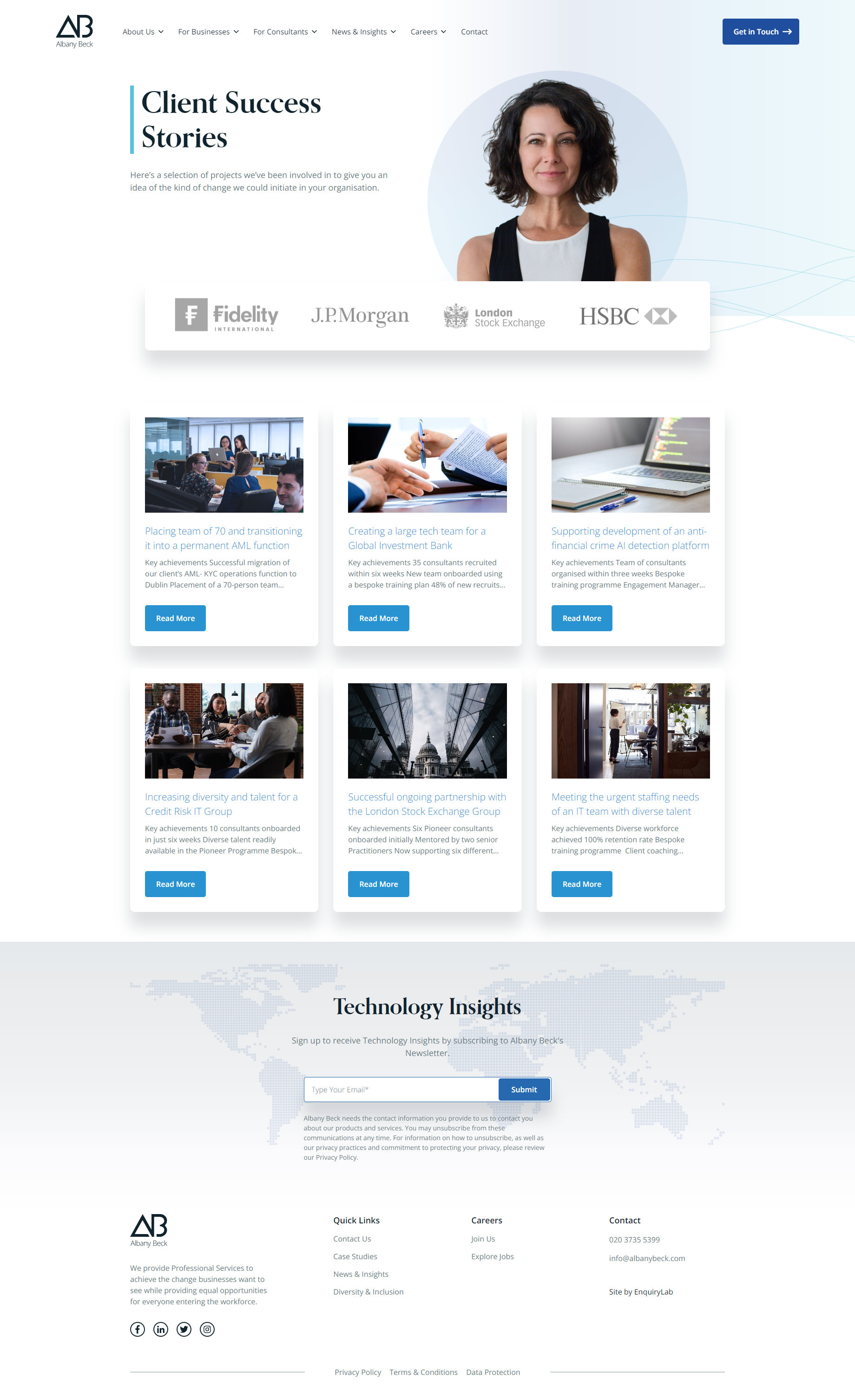Image of Albany Beck client page