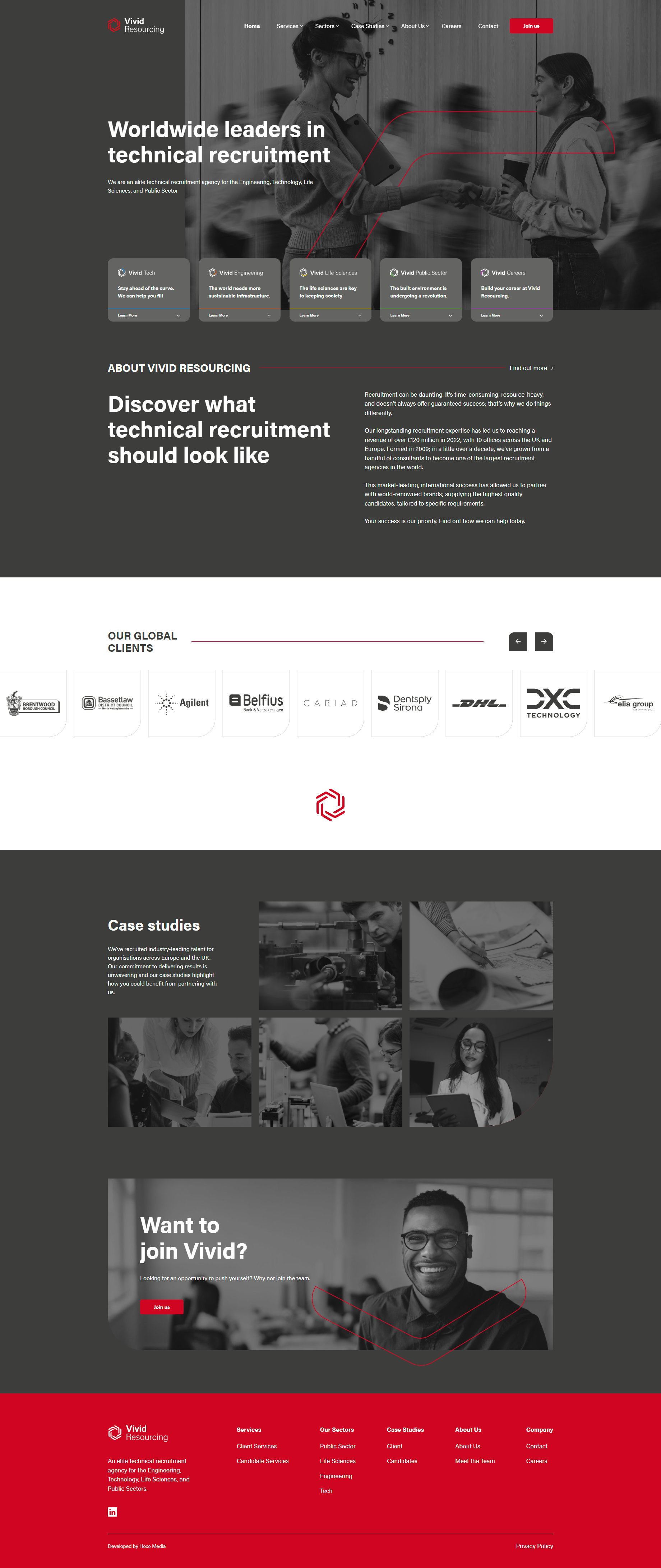 Image of Vivid Resourcing homepage