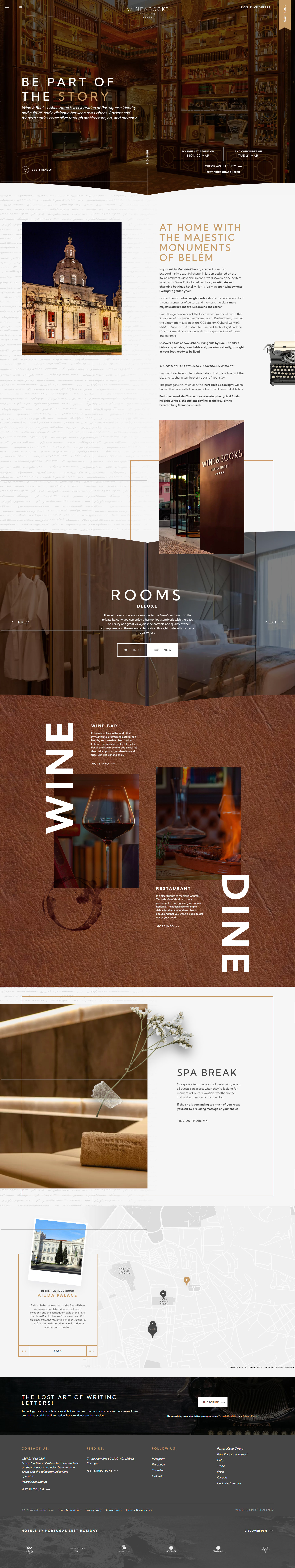 Image of Wine & Books Hotels Lisbon homepage